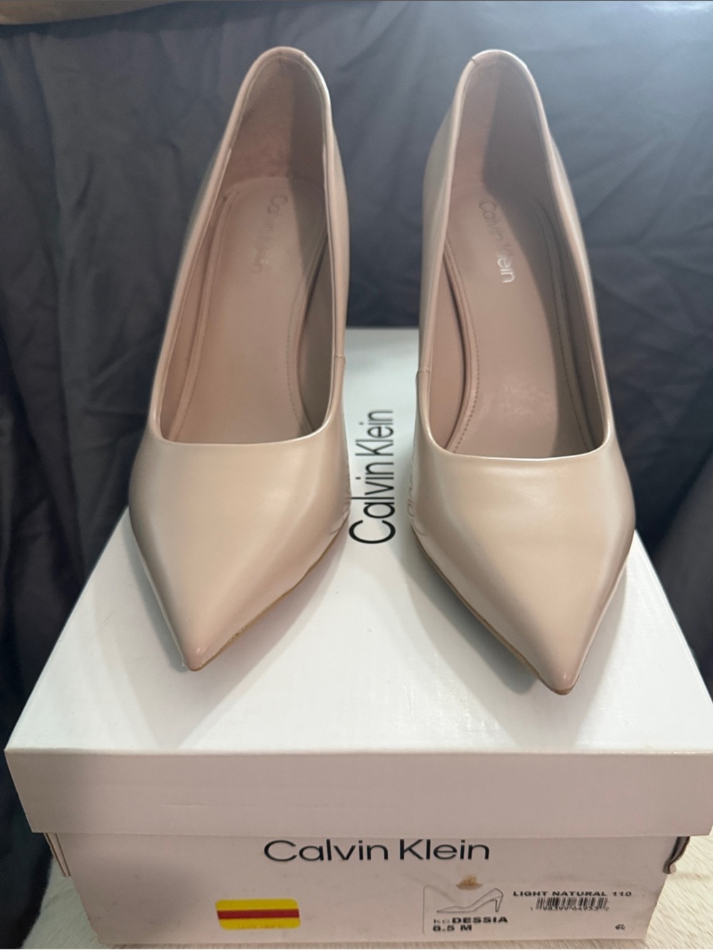 Calvin Klein Nude Pointed-Toe Pumps
